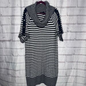 Design History Cable Knit Cowl Neck Sweater Dress